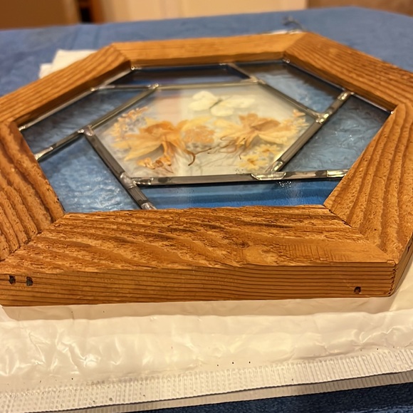 Tiffany Style Wood Framed Stained Glass - Picture 4 of 8